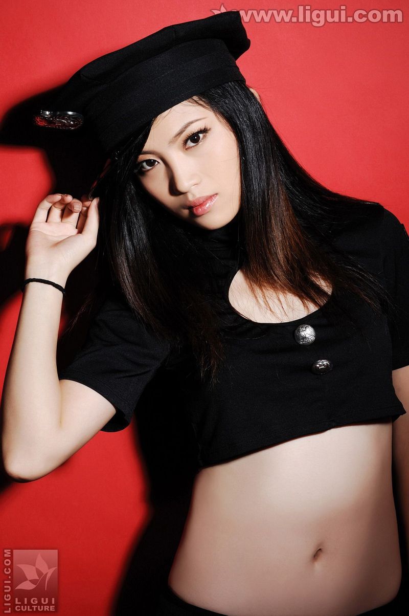 [Ligui丽柜美腿]2009.12.21 红色背景的性感女郎风情演绎 model 左左-芒果图库