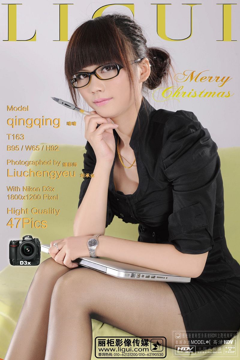 [Ligui丽柜美腿]2012.03.09 秀丽的丝袜女秘书 model 晴晴-芒果图库