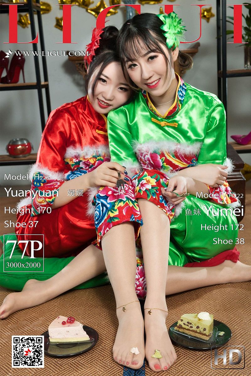 [Ligui丽柜美腿]2018.12.28 网络丽人 Model 媛媛&鱼妹-芒果图库