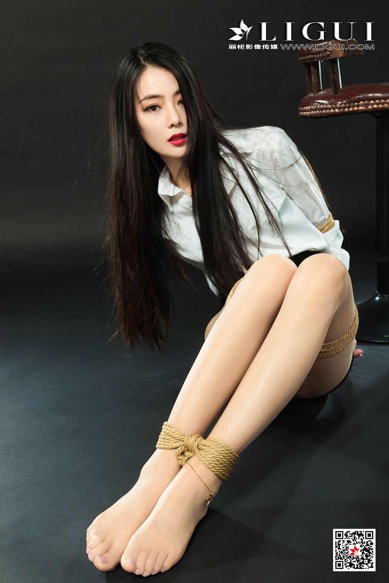 图片[3]-[Ligui丽柜美腿]2020.10.02《紧缚新莲》白雪-芒果图库