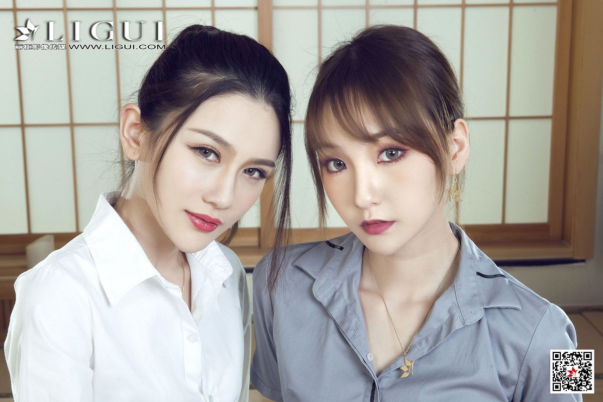 [Ligui丽柜美腿]2021.04.11 网络丽人 Model 蕊蕊&甜甜-芒果图库