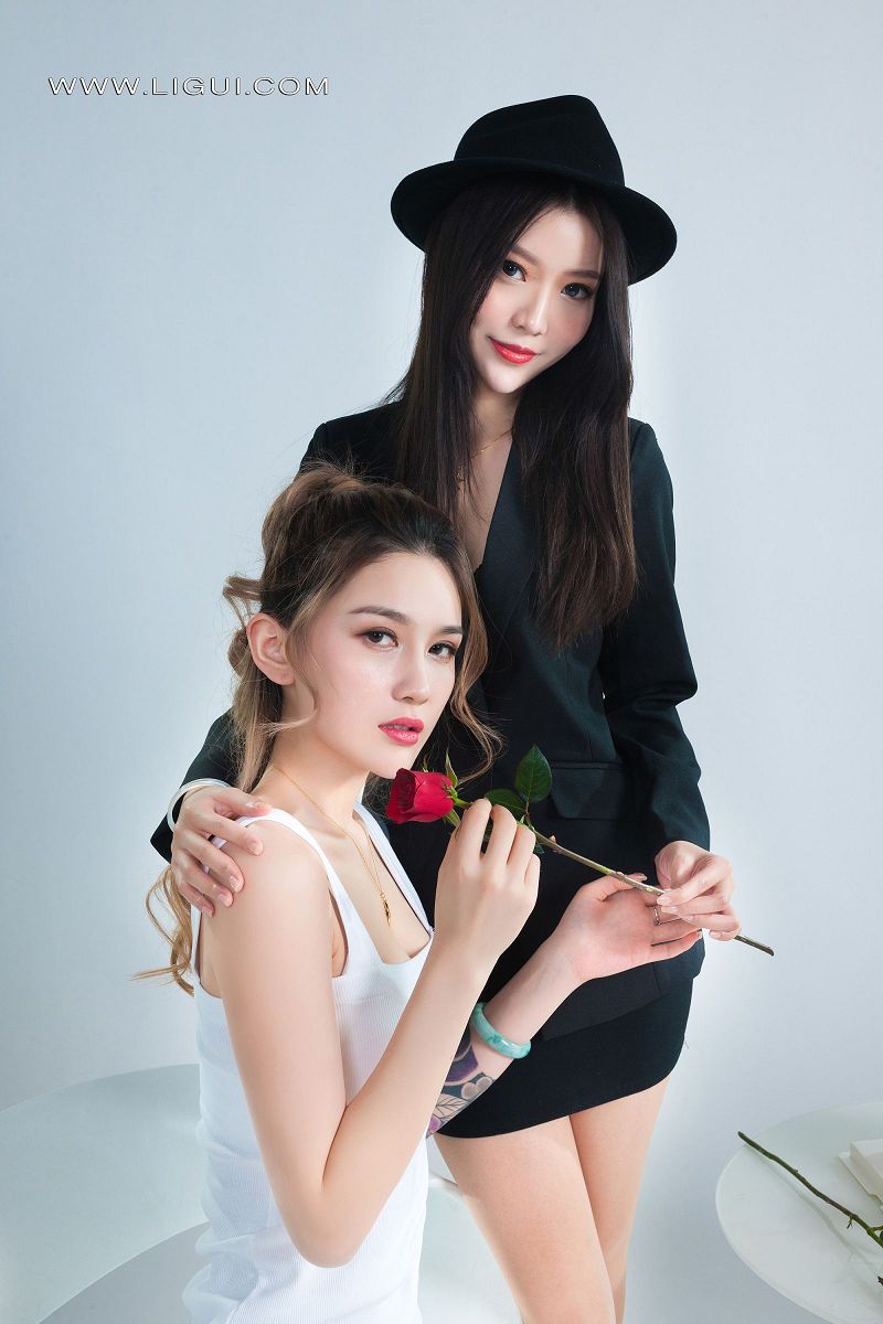 图片[4]-[Ligui丽柜美腿]2022.02.11 《双生花-情人之吻》甜甜&钟情-芒果图库