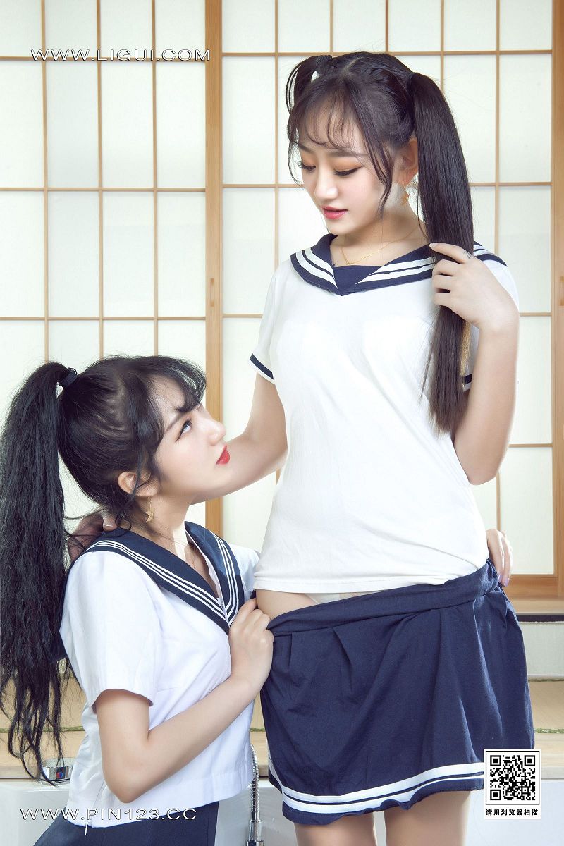 图片[3]-[Ligui丽柜美腿]2023.01.06 《双生花》- 花季岁月 小熊＆汐汐-芒果图库