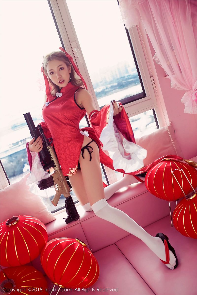 图片[4]-[秀人XIUREN] 2018.01.25 NO.911 COS枪娘 黄楽然-芒果图库