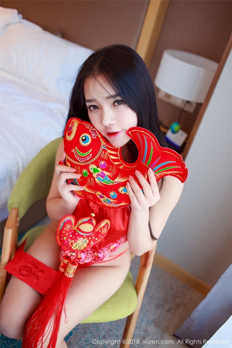 图片[2]-[秀人XIUREN] 2018.02.01 NO.921 肚兜内衣 夏雪爱-芒果图库